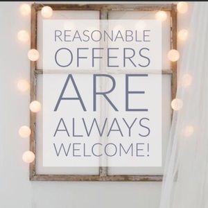 Reasonable offers accepted! 15% bundle discount!